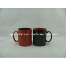 Tasse à café de 10 oz, tasse en céramique de 10 oz, tasse de couleur à deux tons de 10 oz